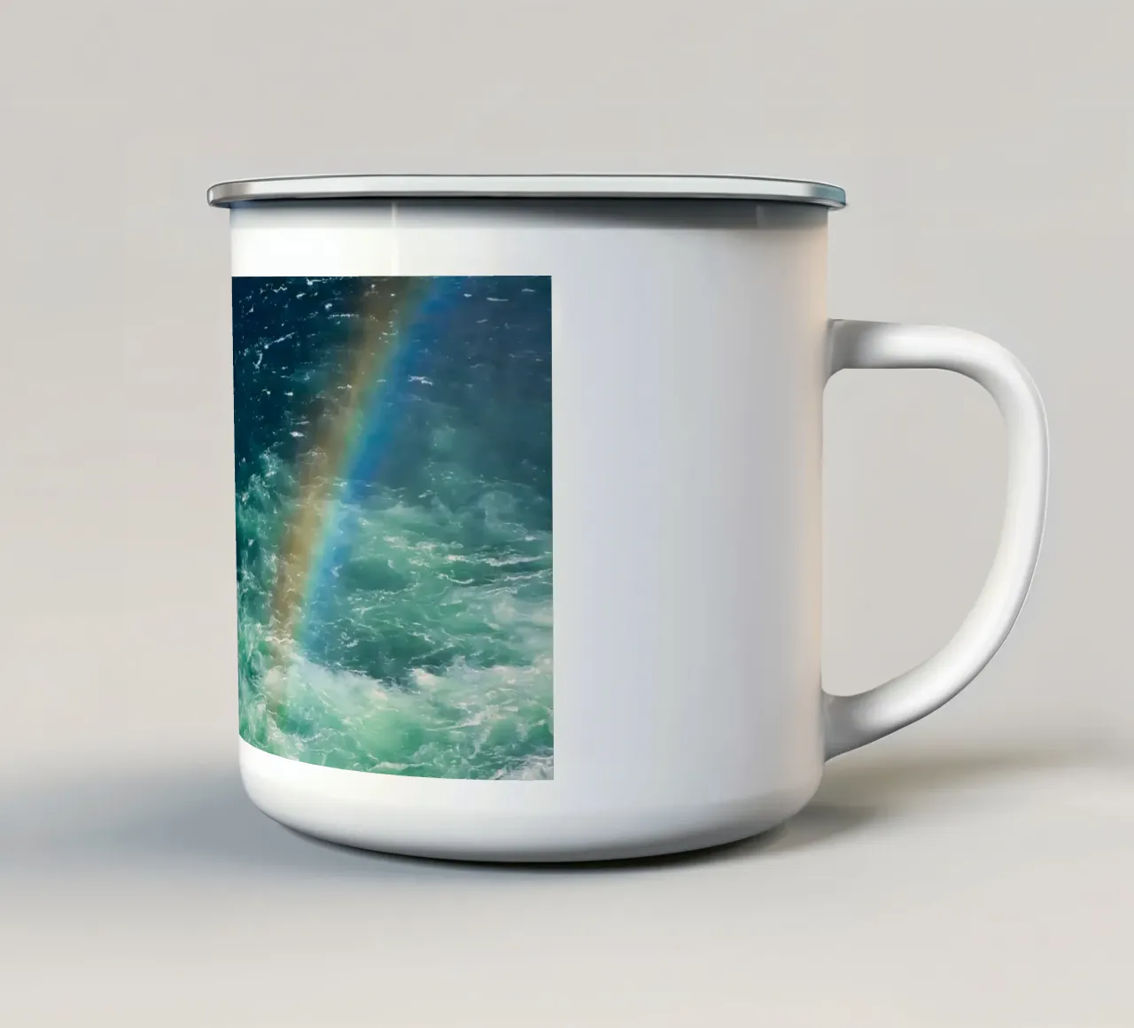 L'arcobaleno radioso tazza in smalto da Romy Mueller Waterworld