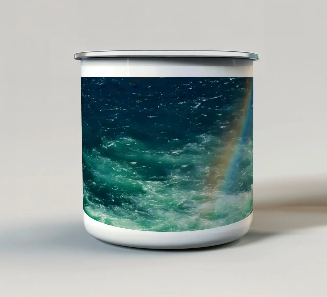 L'arcobaleno radioso tazza in smalto da Romy Mueller Waterworld