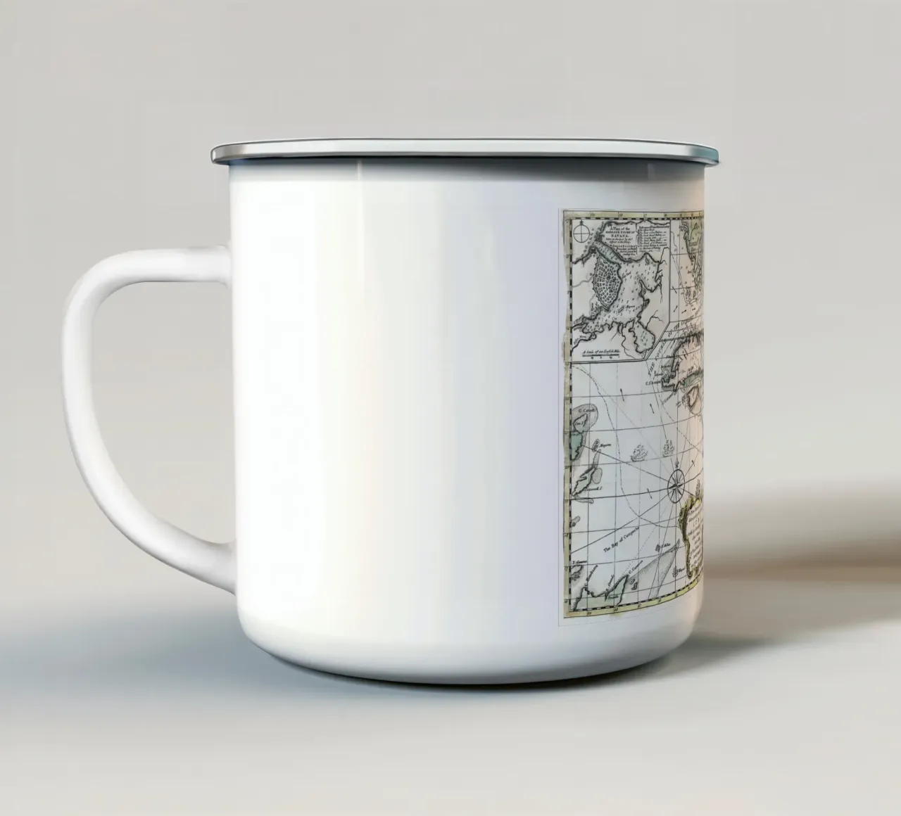 L'isola di Cuba 1762 tazza in smalto da 100 Historical Maps