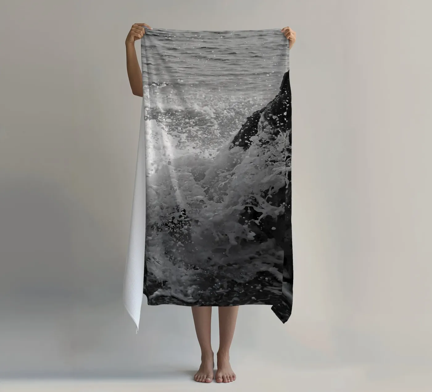 The dramatic atmosphere beach towel by Romy Mueller Waterworld