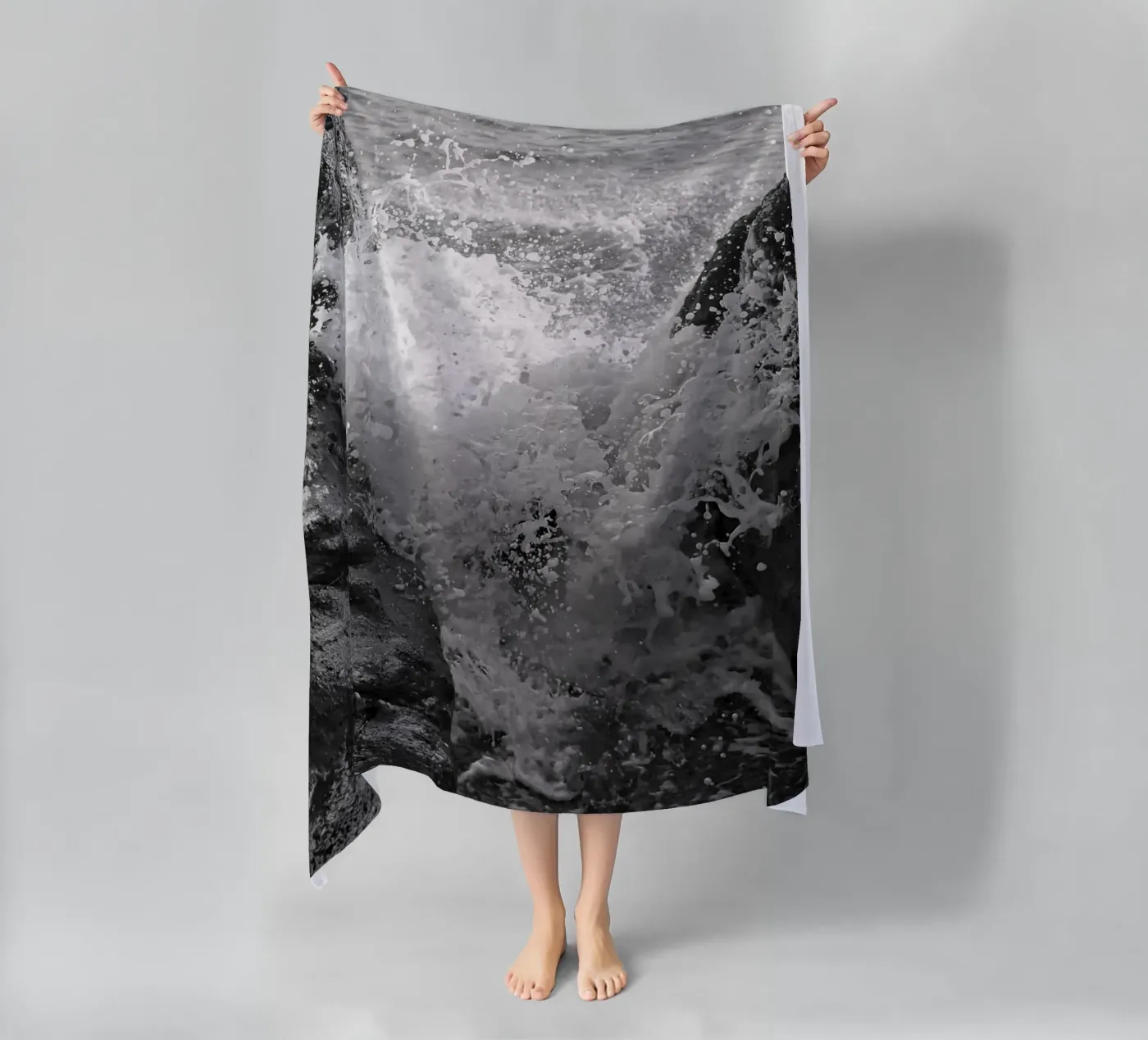 The dramatic atmosphere beach towel by Romy Mueller Waterworld