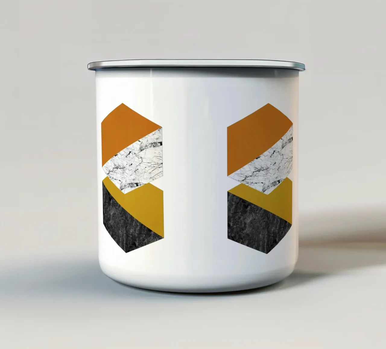 Esagoni geometrici tazza in smalto da Orara Studio