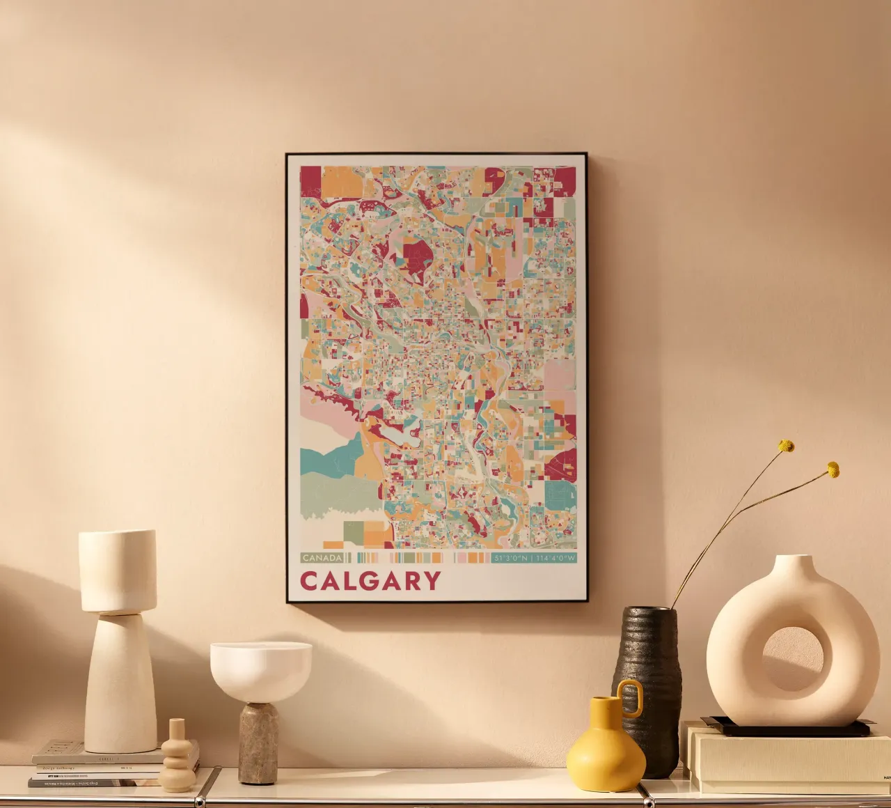 Città Calgary plexiglass da CityMapPosters