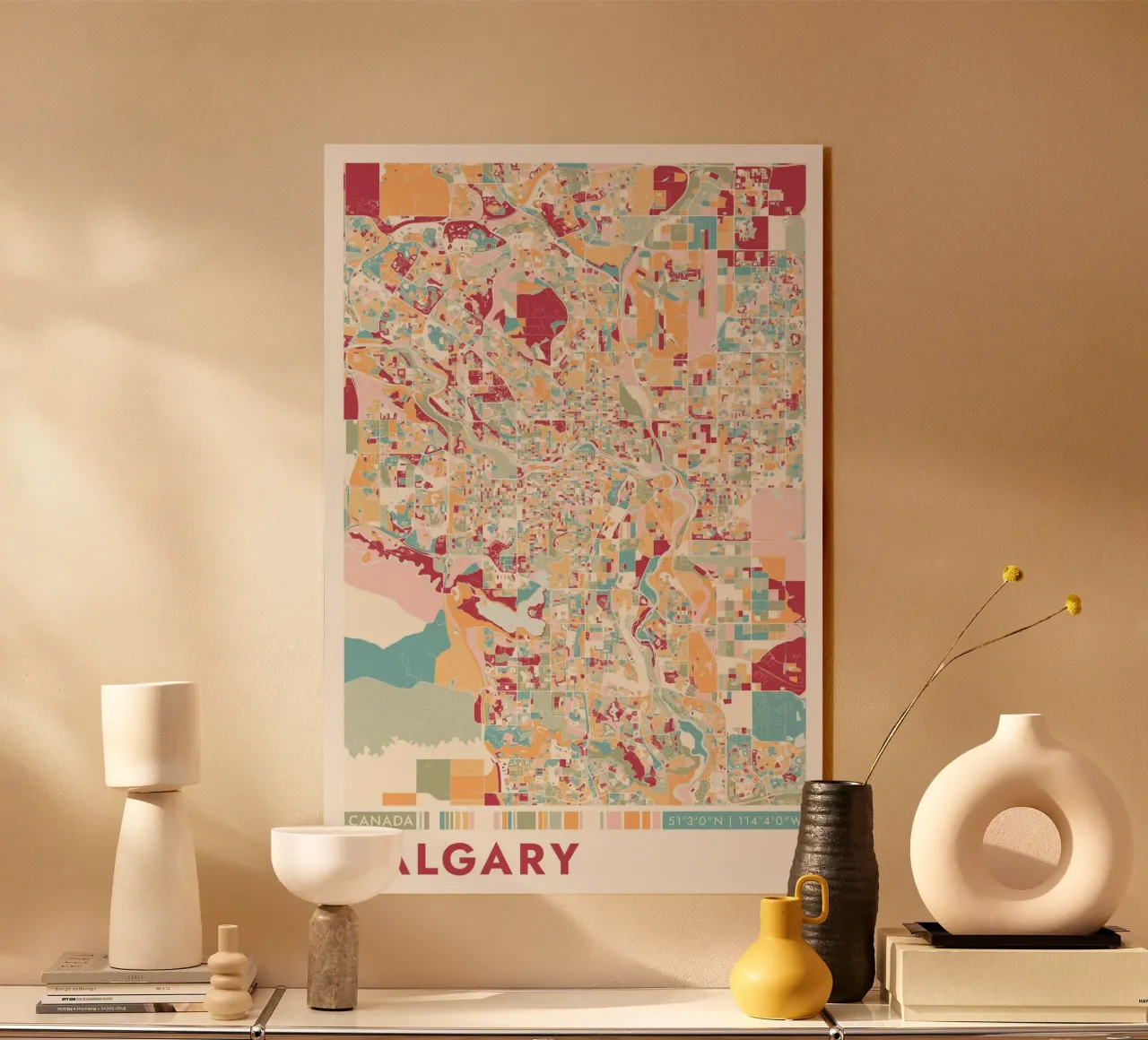 Città Calgary plexiglass da CityMapPosters