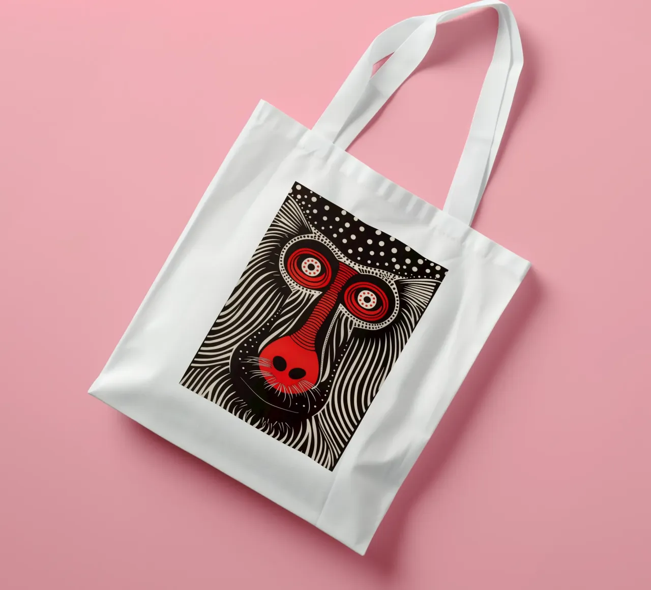Abstract mandrill tote bag by Autofocus