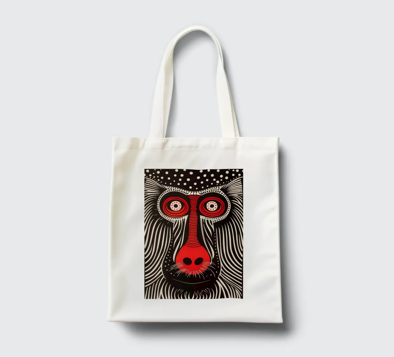 Abstract mandrill tote bag by Autofocus