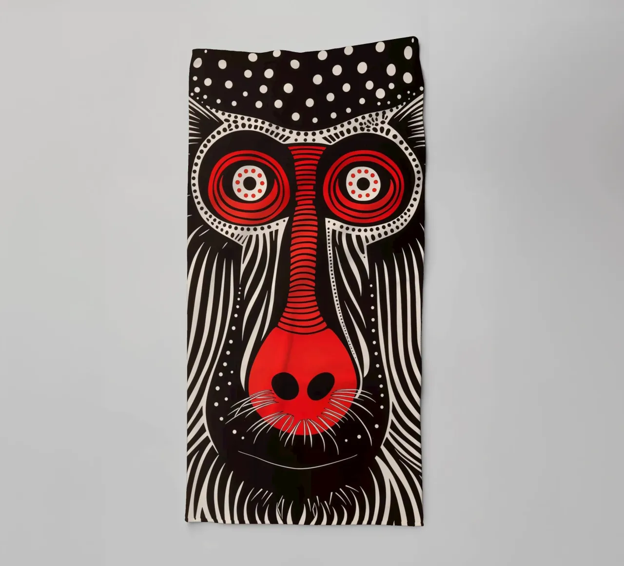 Abstract mandrill towel by Autofocus