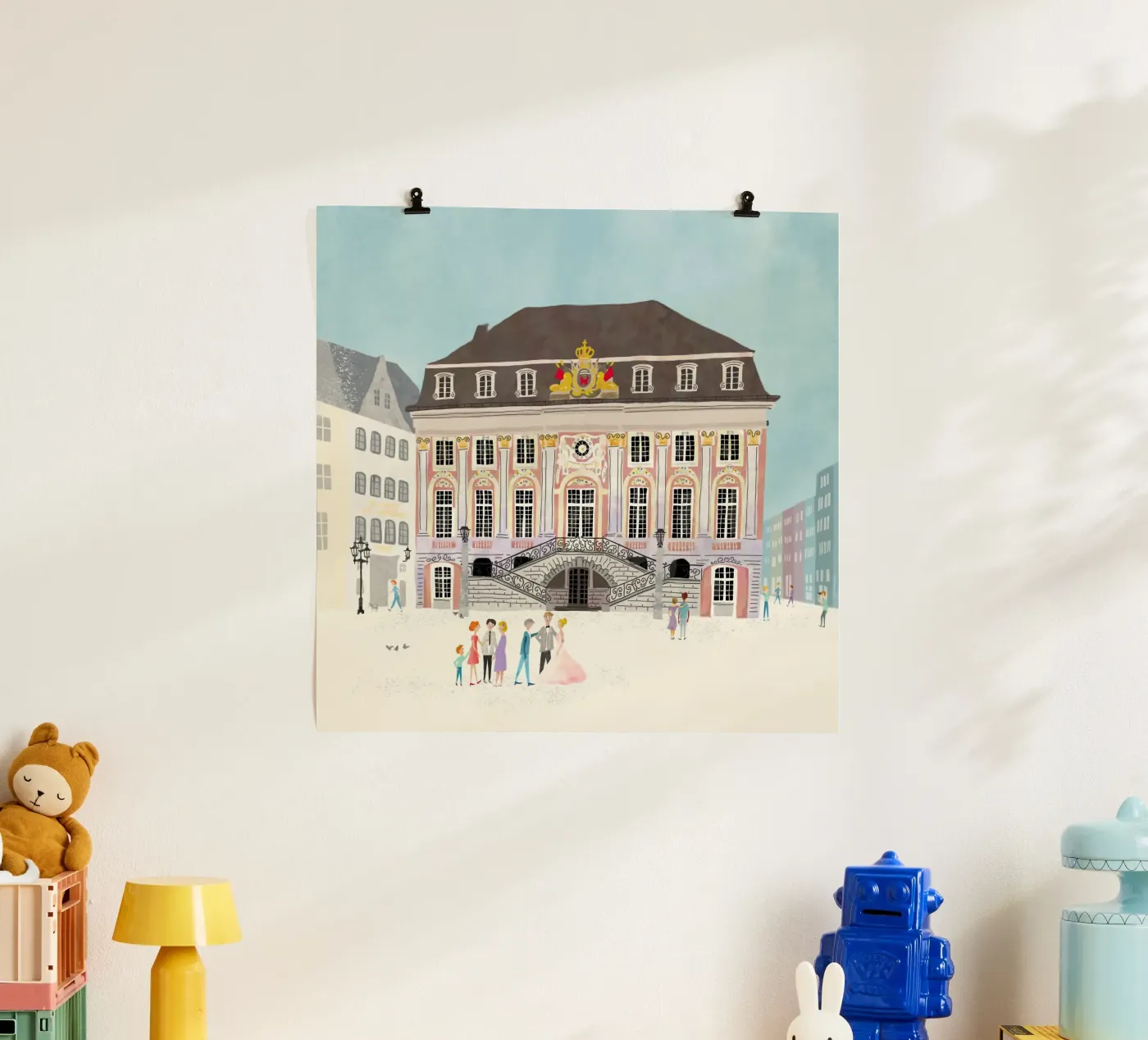 Bonn Rathaus Deutschland Vintage Charme Poster von DYDesign