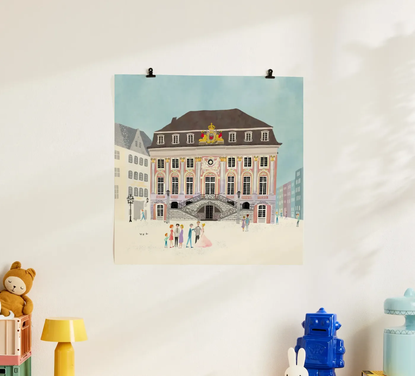 Bonn Rathaus Deutschland Vintage Charme Poster von DYDesign