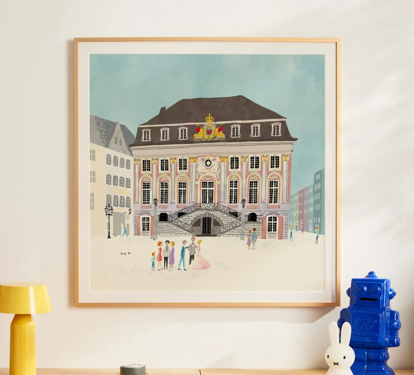 Bonn Rathaus Deutschland Vintage Charme Poster von DYDesign