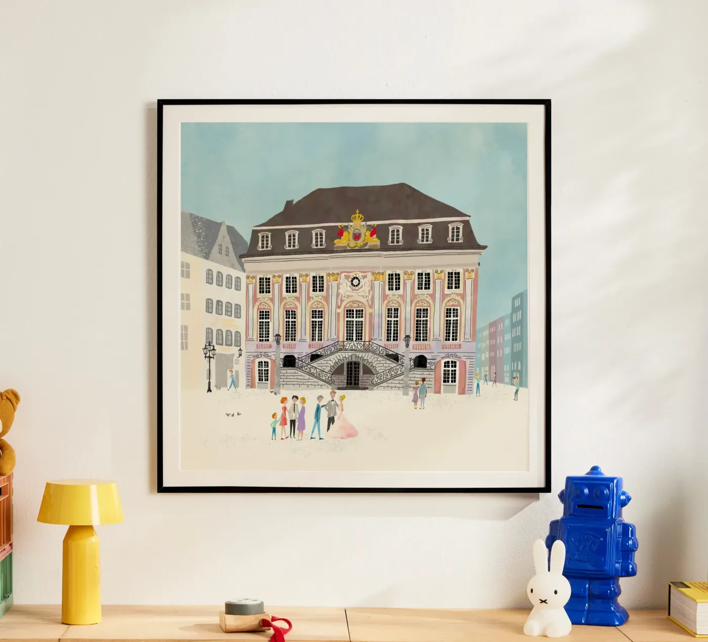 Bonn Rathaus Deutschland Vintage Charme Poster von DYDesign