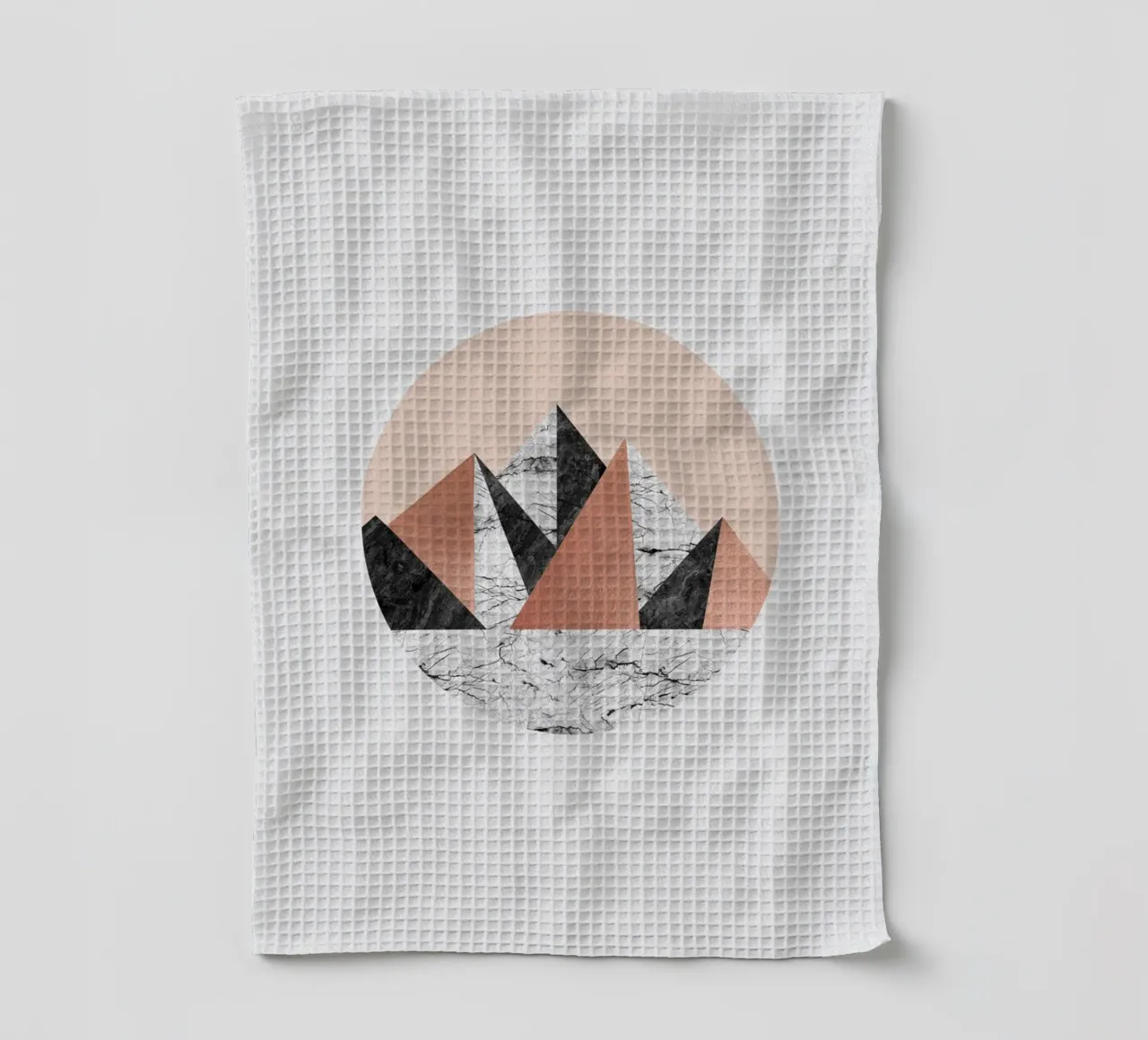 Paesaggio geometrico I canovaccio da cucina da Orara Studio
