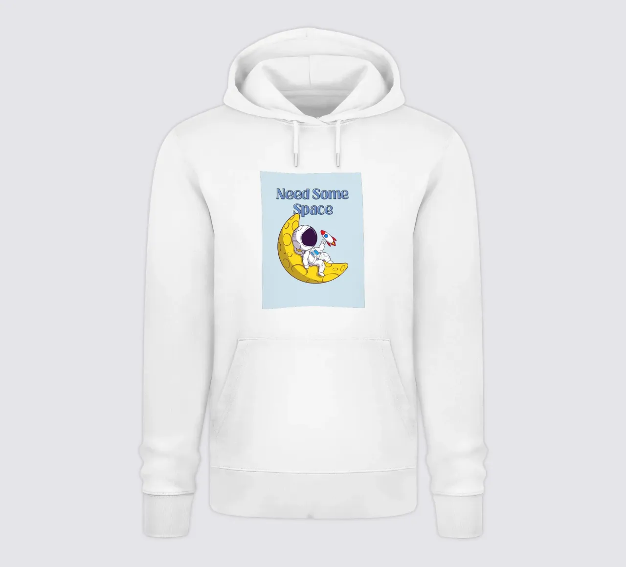 Need Some Space - Cartone animato di un astronauta felpa con cappuccio da Cozy Vibes