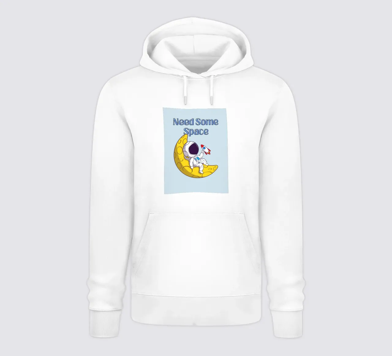 Need Some Space - Cartone animato di un astronauta felpa con cappuccio da Cozy Vibes