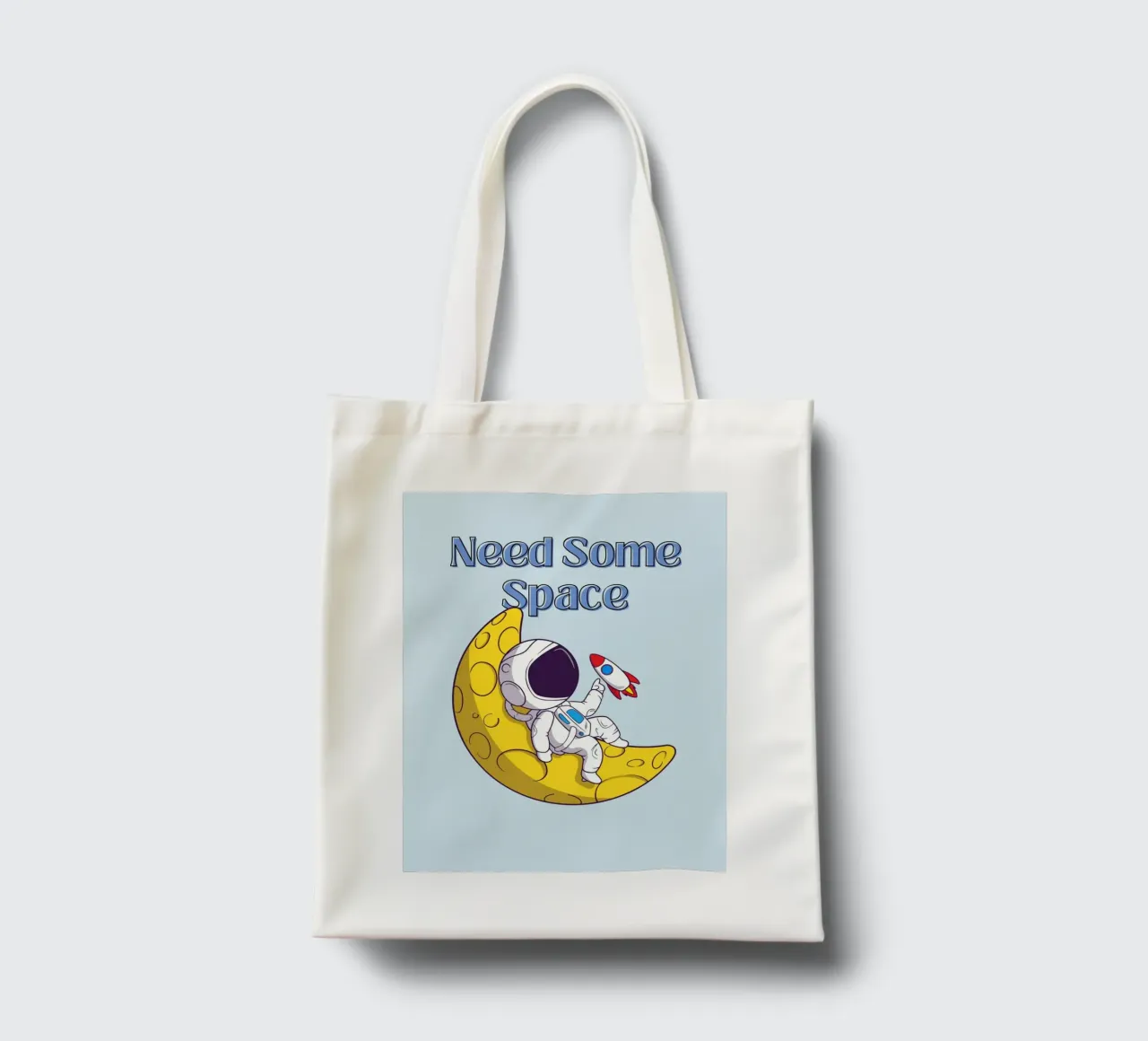 Need Some Space - Cartone animato di un astronauta borsa in juta da Cozy Vibes