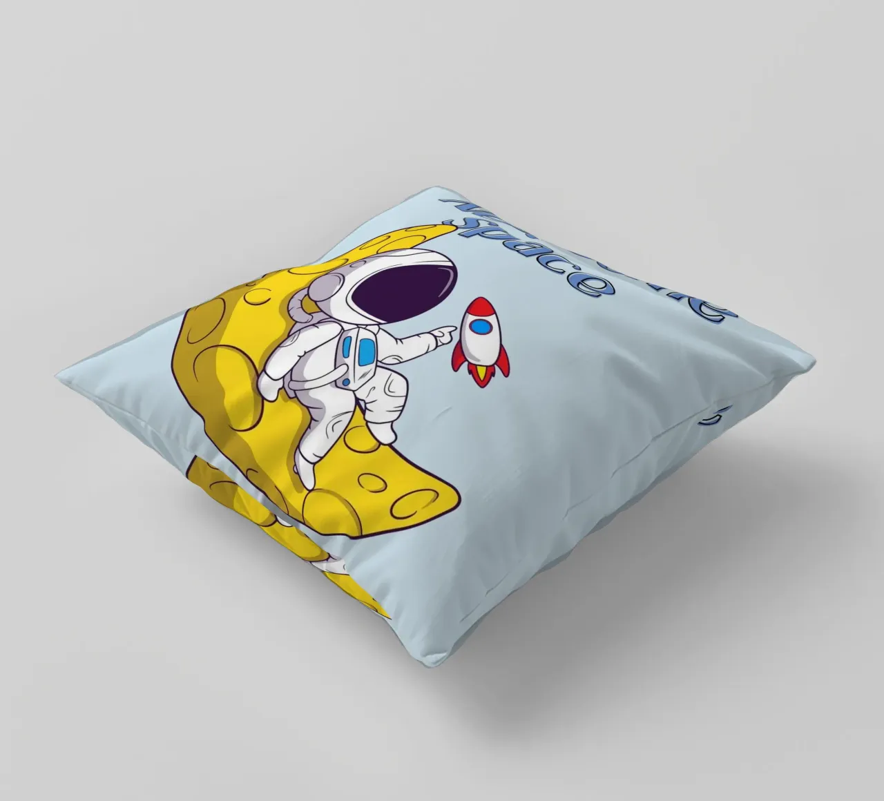 Need Some Space - Cartone animato di un astronauta cuscino da Cozy Vibes