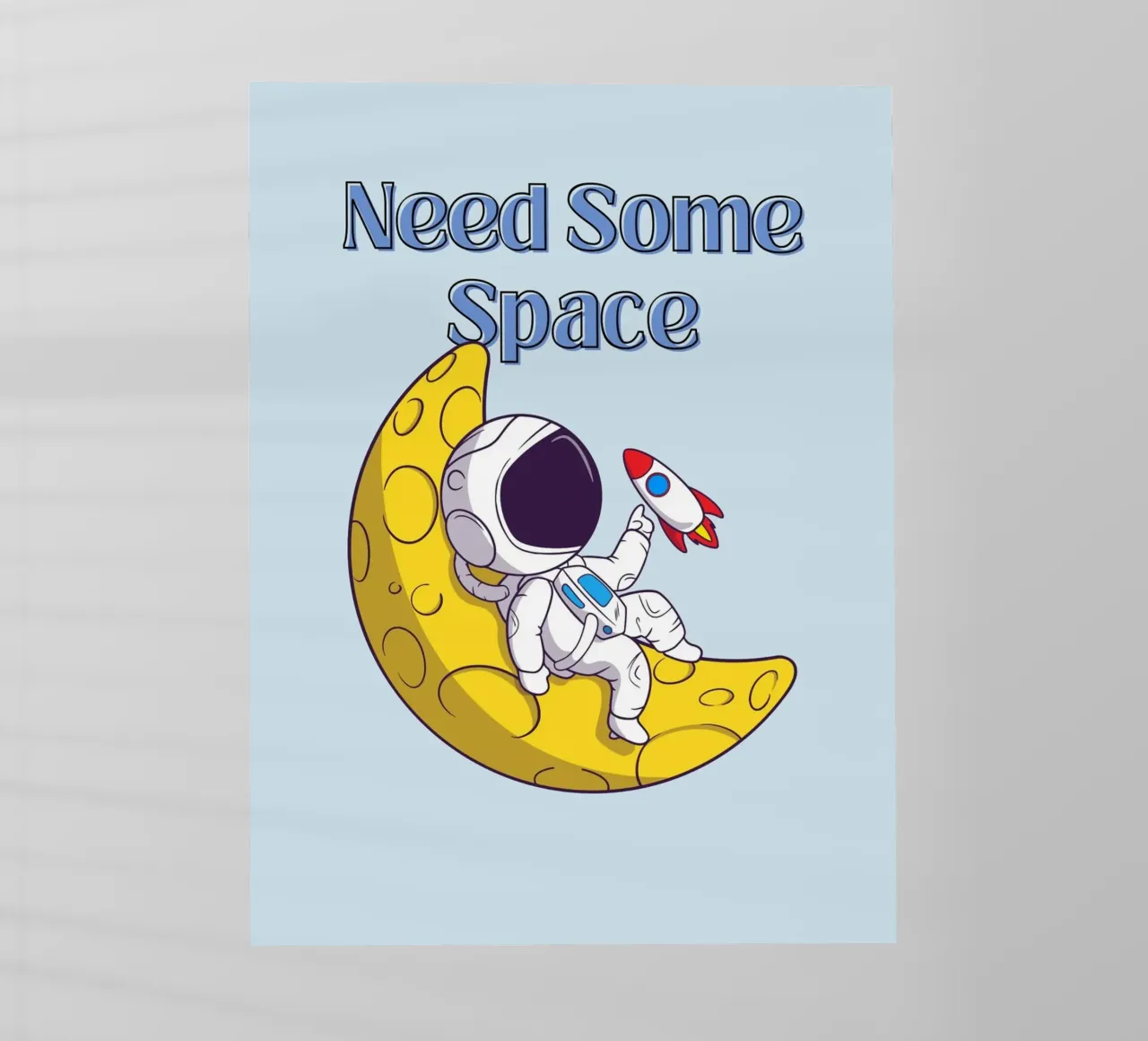 Need Some Space - Cartone animato di un astronauta pellicola backlit da Cozy Vibes