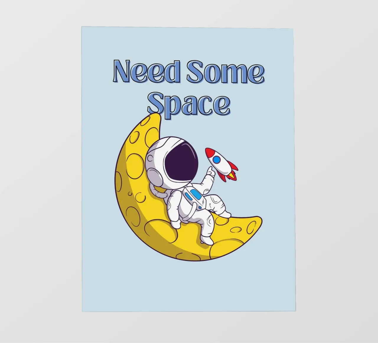 Need Some Space - Cartone animato di un astronauta telo in pvc da Cozy Vibes