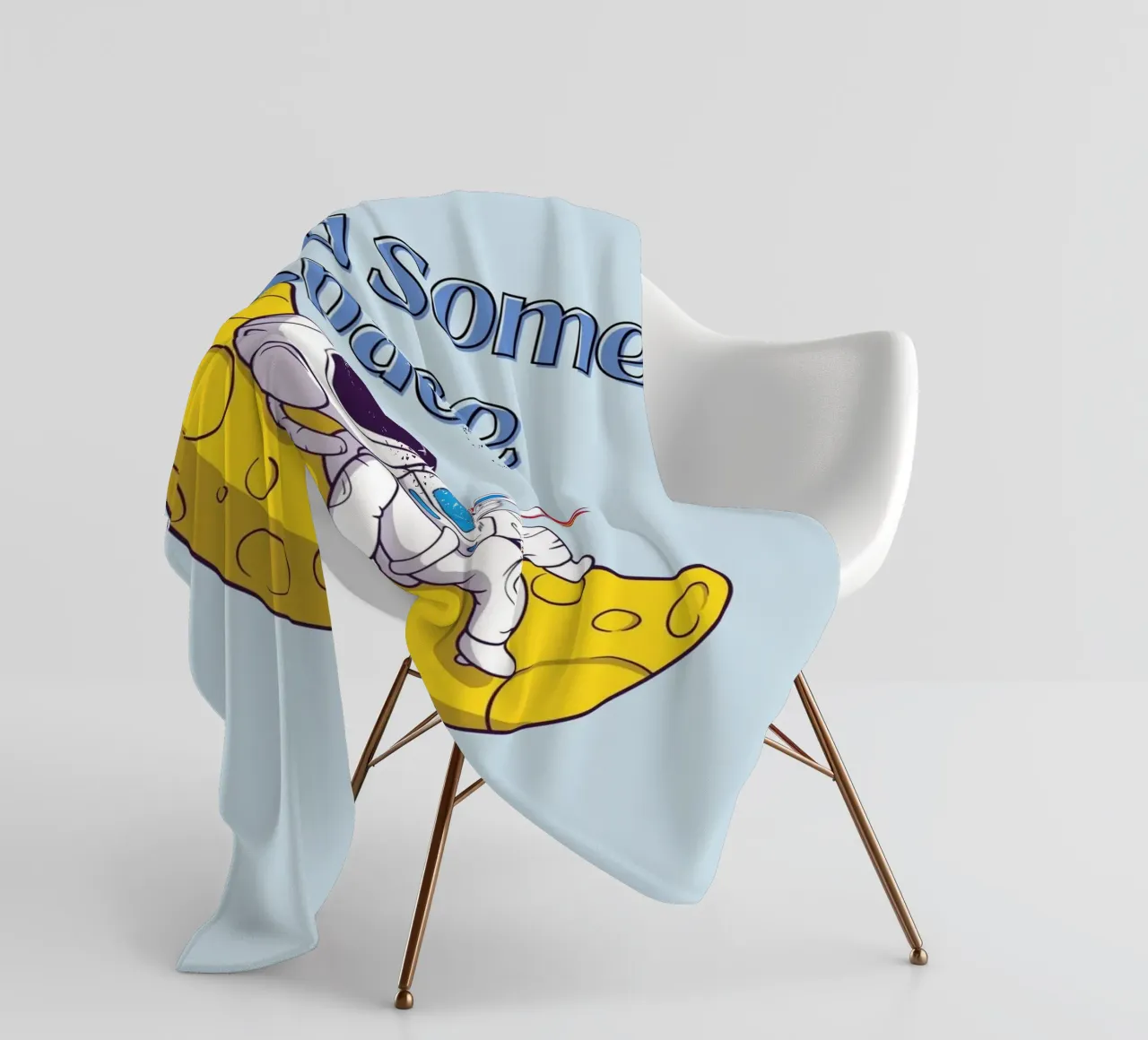 Need Some Space - Cartone animato di un astronauta coperta in pile da Cozy Vibes