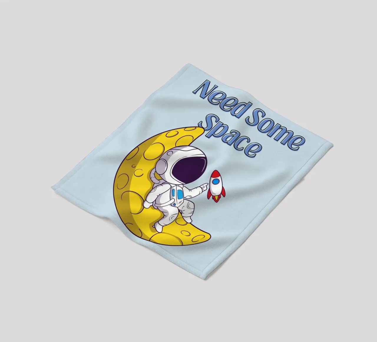 Need Some Space - Cartone animato di un astronauta coperta in pile da Cozy Vibes