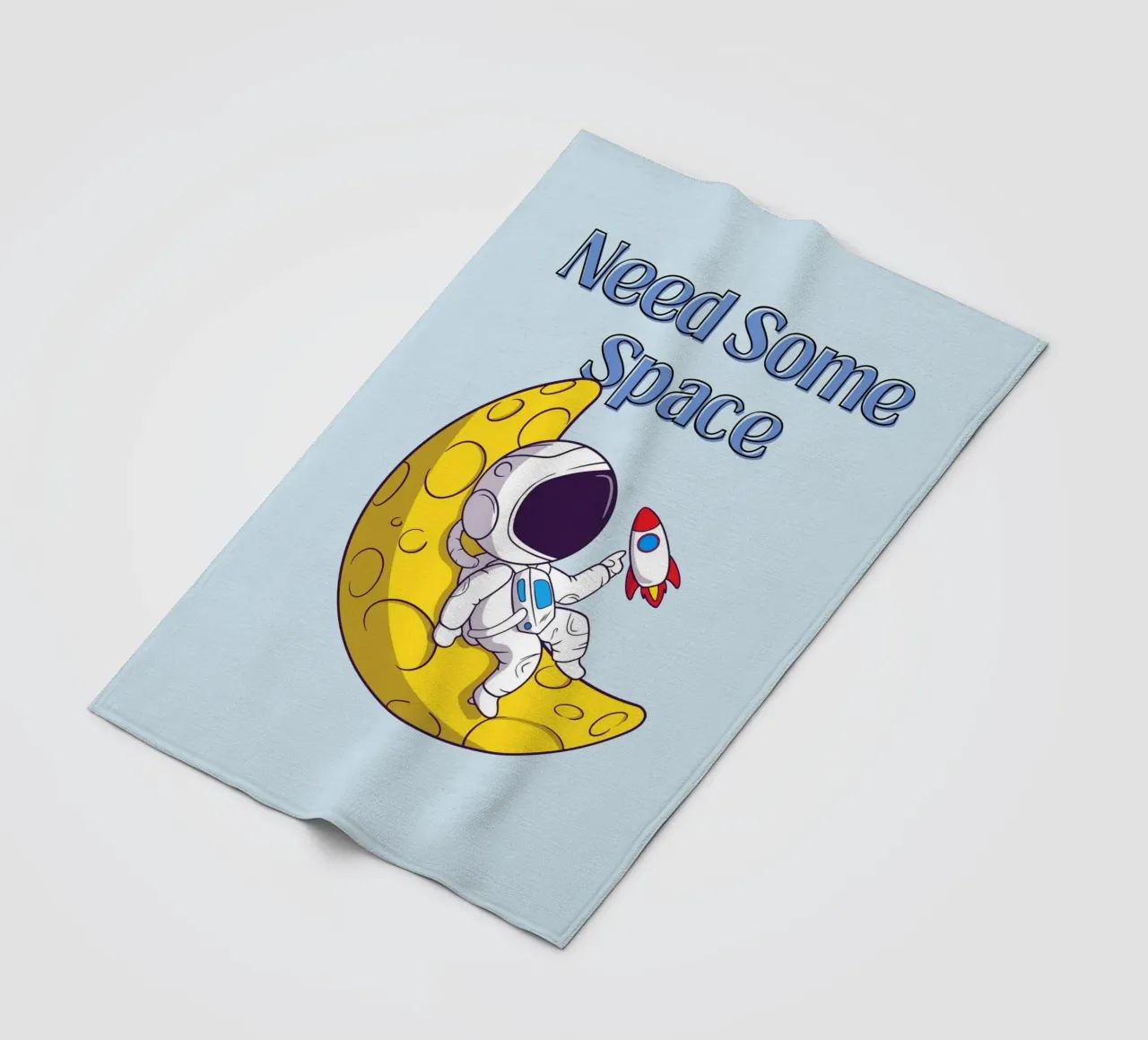 Need Some Space - Cartone animato di un astronauta coperta in pile da Cozy Vibes