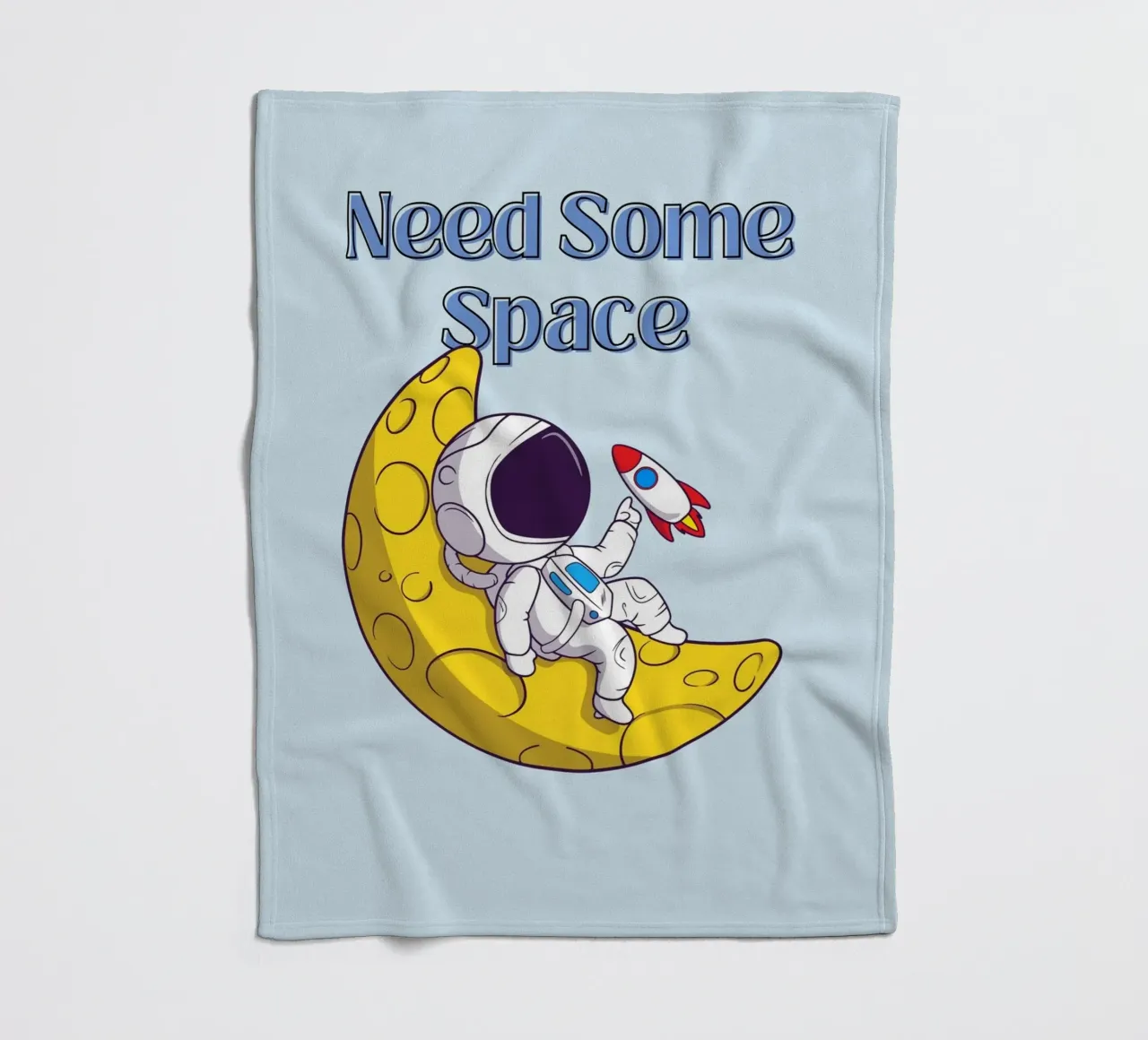 Need Some Space - Cartone animato di un astronauta coperta in pile da Cozy Vibes
