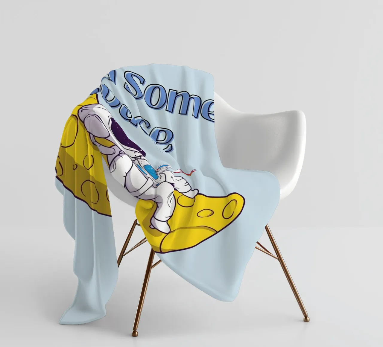 Need Some Space - Cartone animato di un astronauta coperta in pile da Cozy Vibes