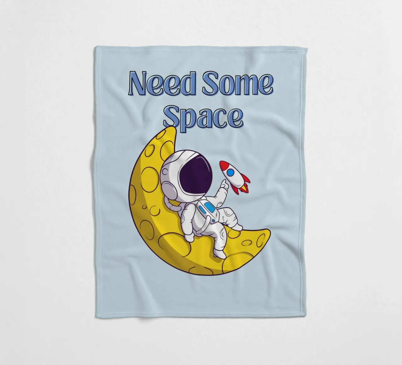 Need Some Space - Cartone animato di un astronauta coperta in pile da Cozy Vibes