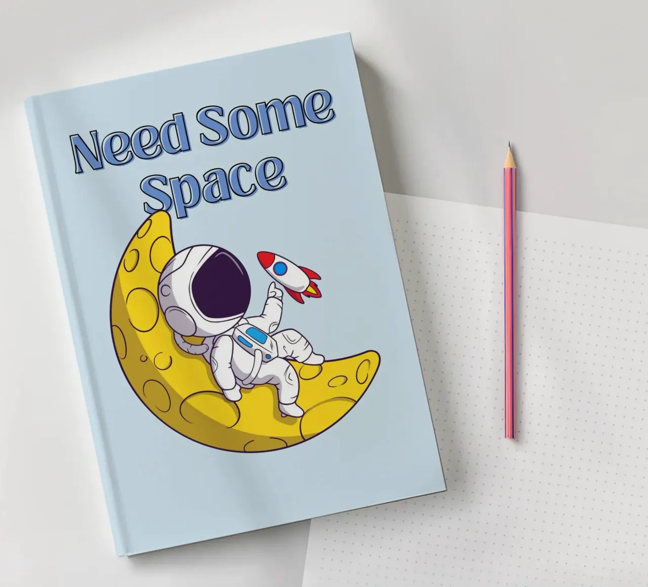 Need Some Space - Cartone animato di un astronauta diario da Cozy Vibes