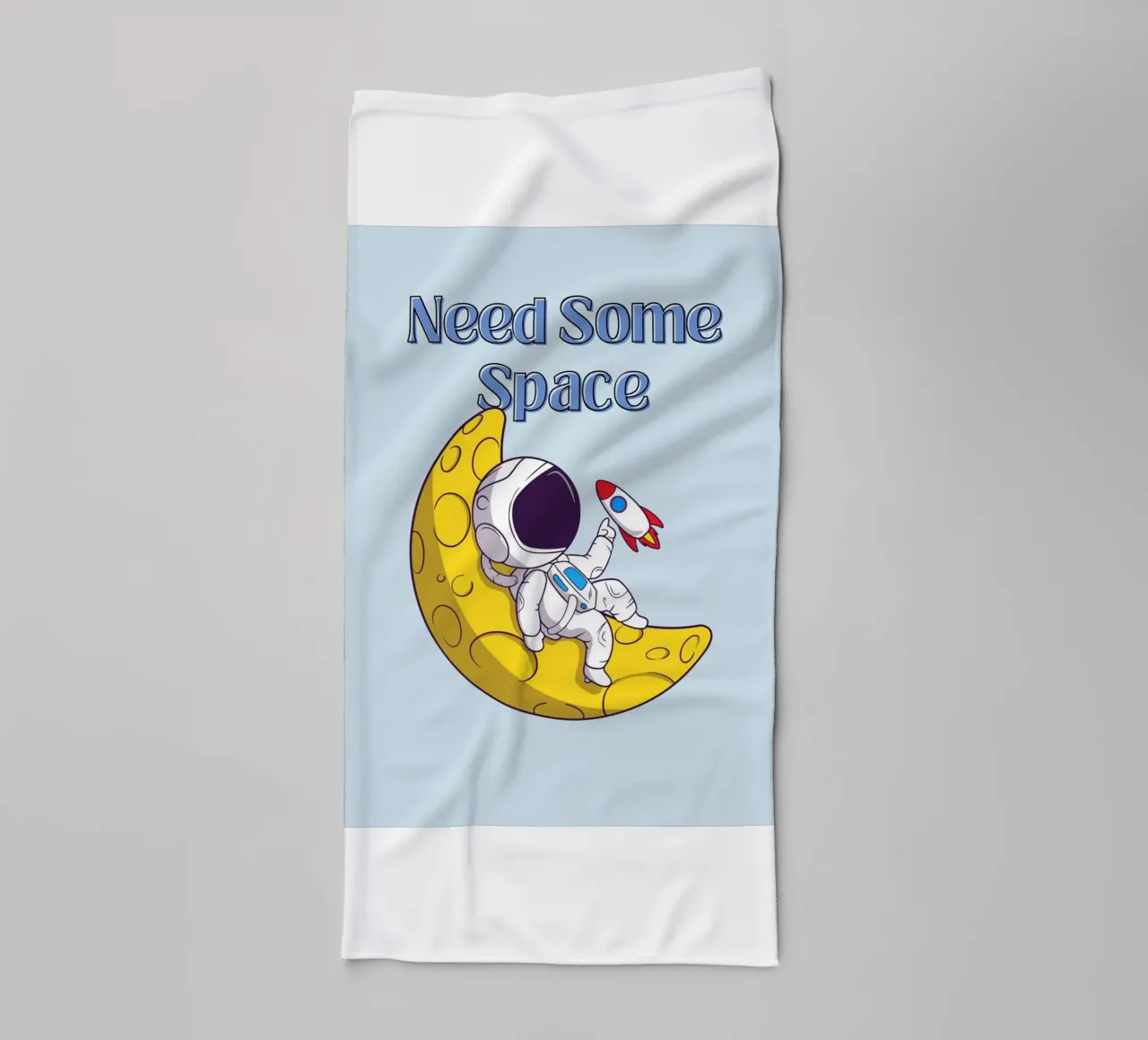 Need Some Space - Cartone animato di un astronauta asciugamano da bagno da Cozy Vibes