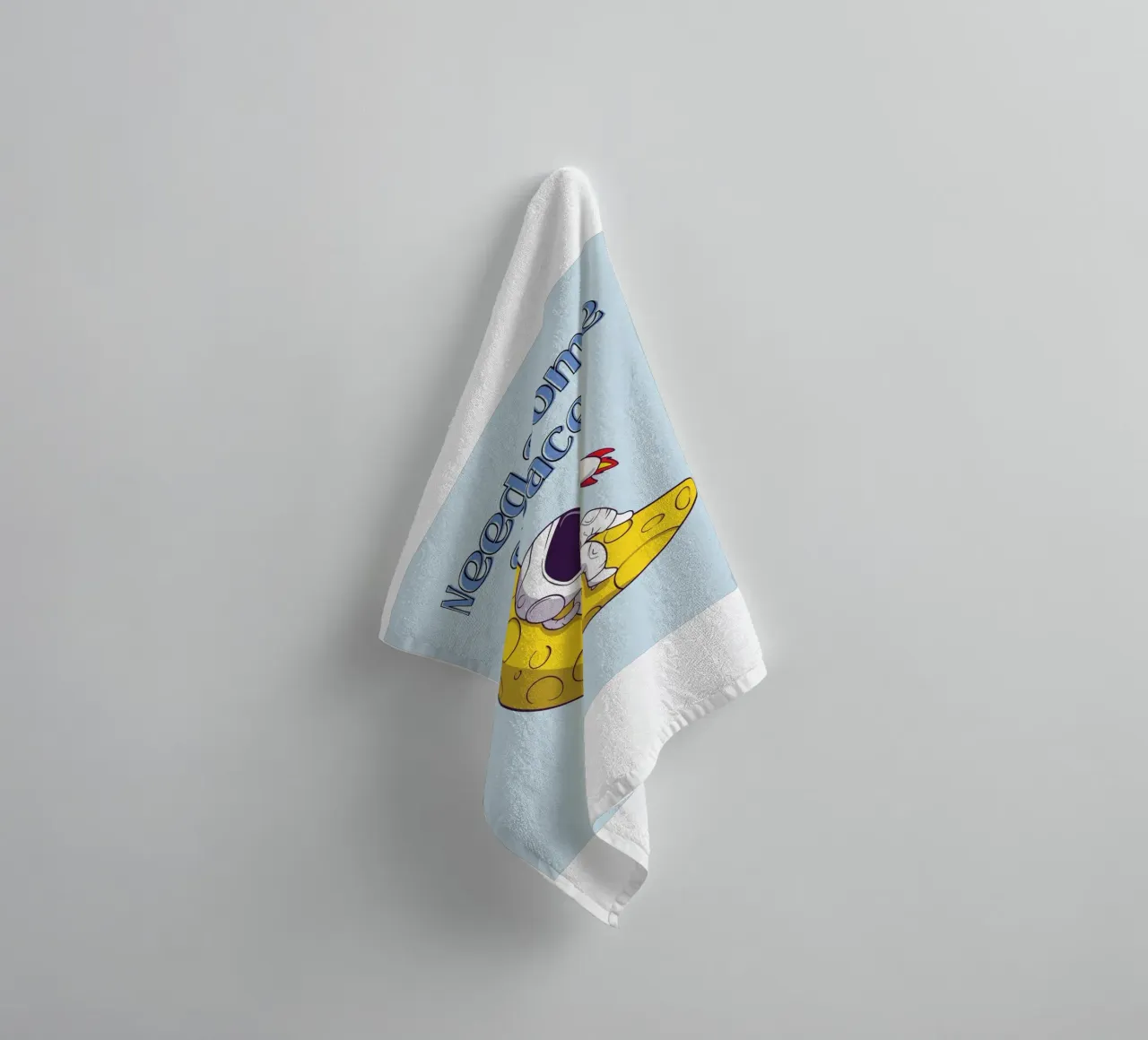 Need Some Space - Cartone animato di un astronauta asciugamano da bagno da Cozy Vibes