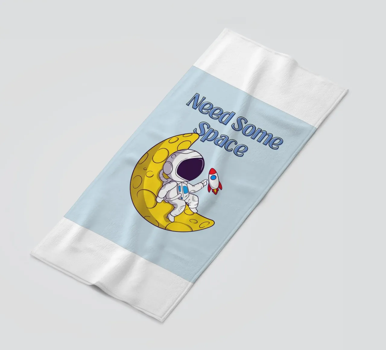 Need Some Space - Cartone animato di un astronauta telo mare da Cozy Vibes