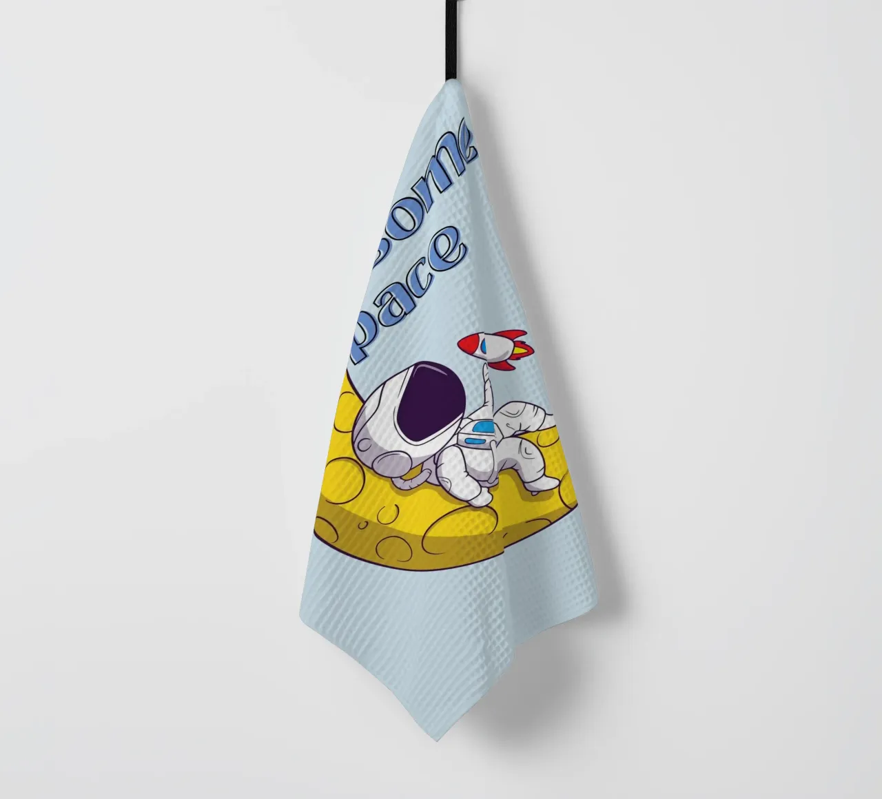 Need Some Space - Cartone animato di un astronauta canovaccio da cucina da Cozy Vibes