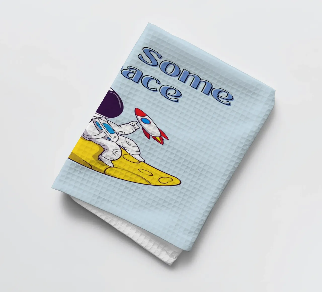 Need Some Space - Cartone animato di un astronauta canovaccio da cucina da Cozy Vibes