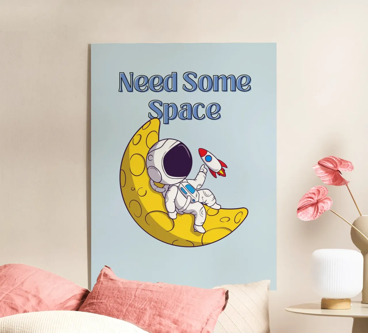 Need Some Space - Cartone animato di un astronauta plexiglass da Cozy Vibes