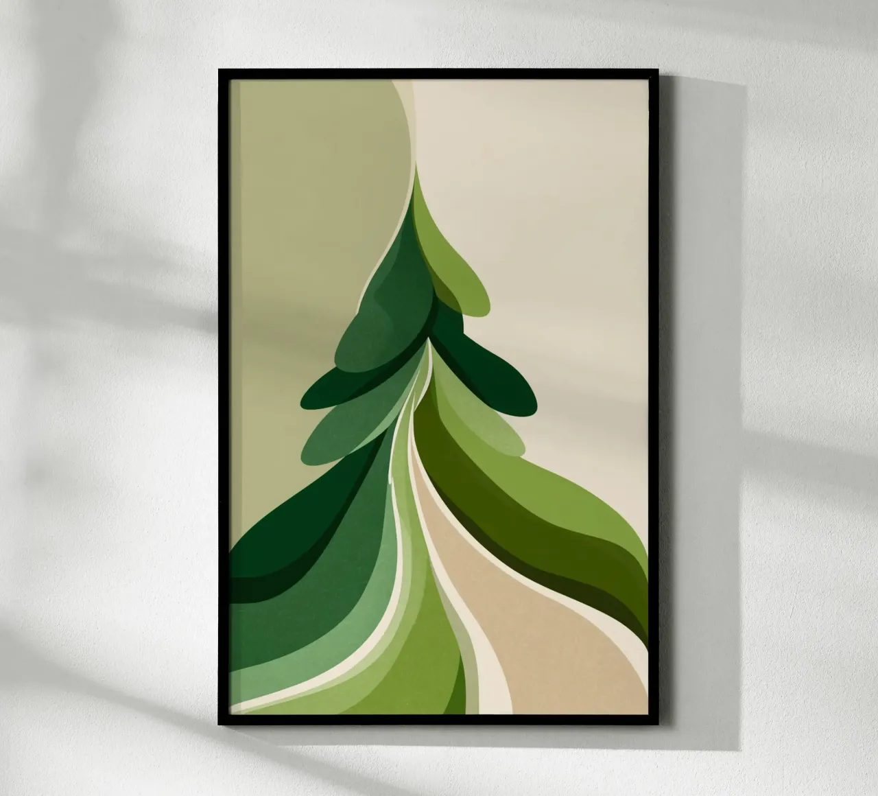 Abstract Christmas Tree Waves carta hahnemühle da michi