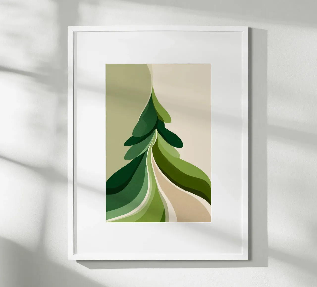 Abstract Christmas Tree Waves carta hahnemühle da michi