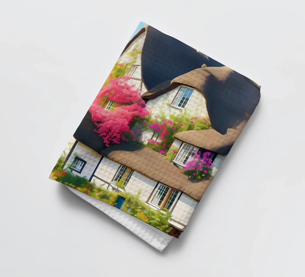 Scena di villaggio Cotswolds Inghilterra canovaccio da cucina da Charnwood Prints