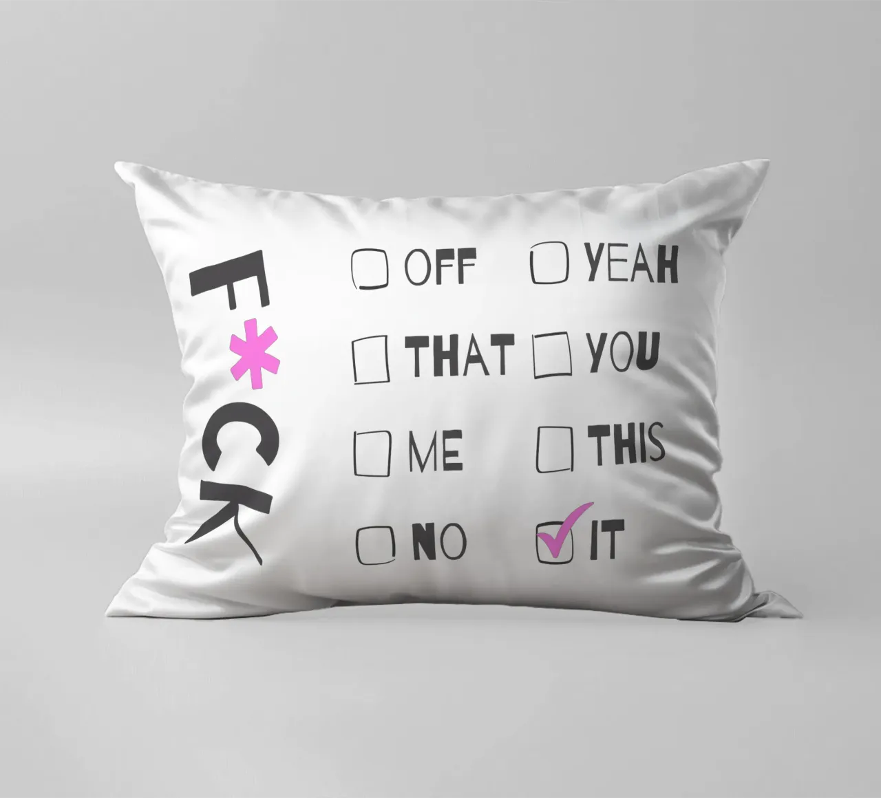 F*ck It – Typography Print cuscino da Roseberry Design