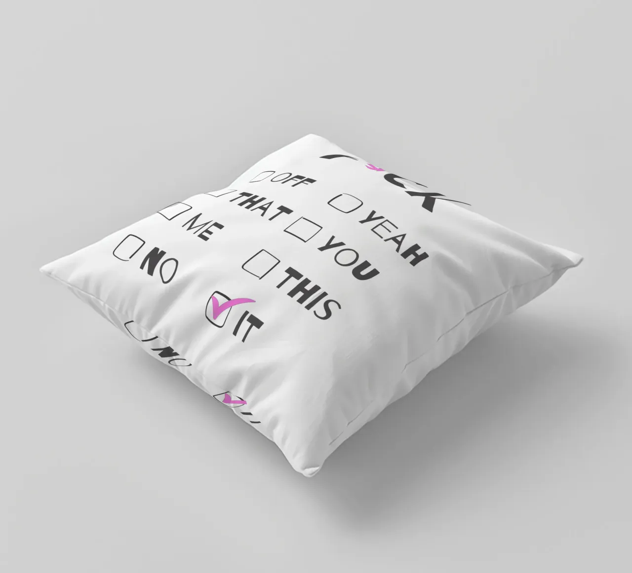 F*ck It – Typography Print cuscino da Roseberry Design