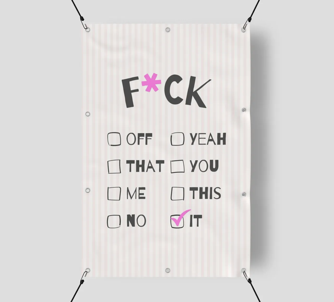 F*ck It – Typography Print telo in pvc da Roseberry Design