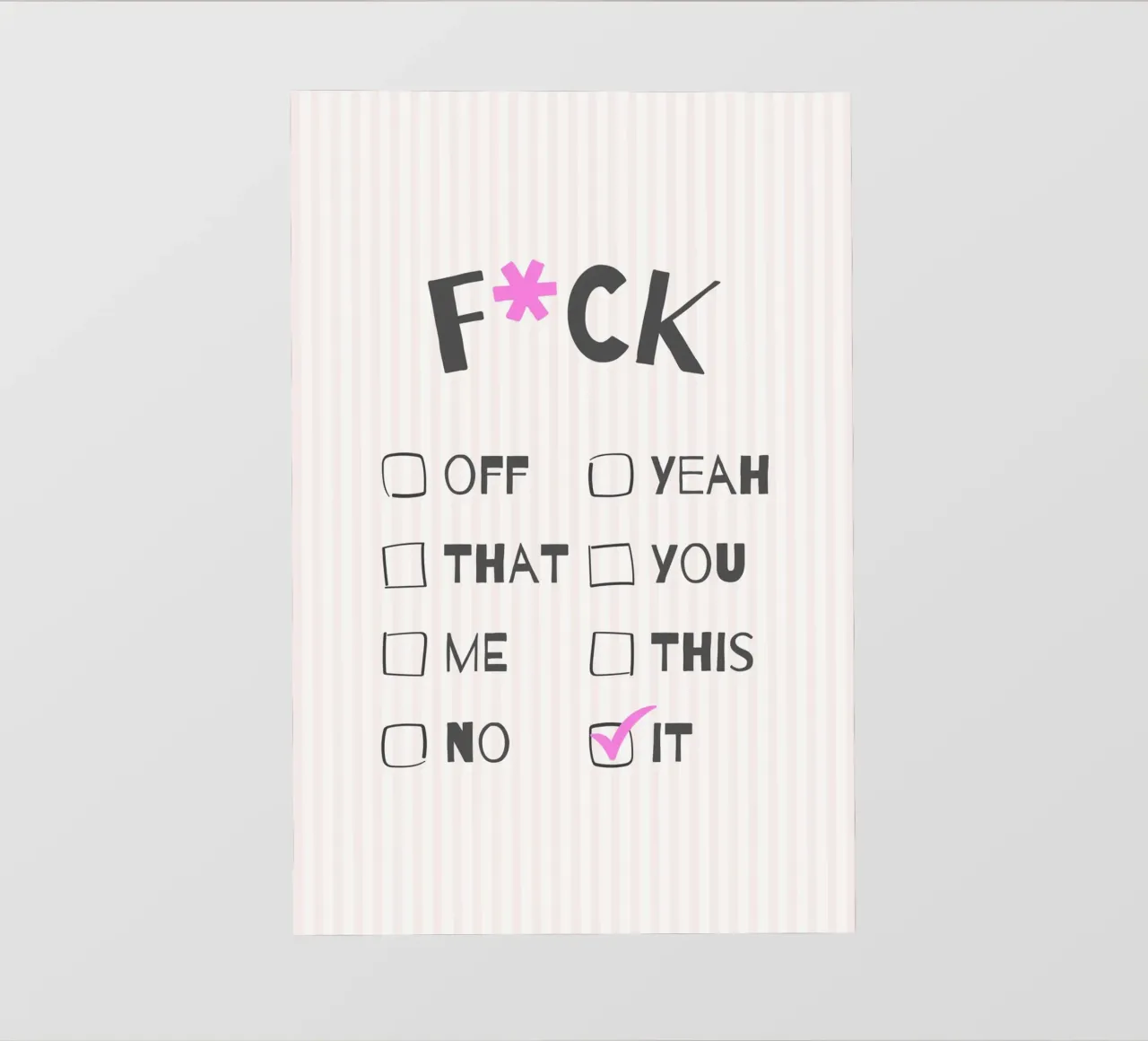 F*ck It – Typography Print pvc cover by Roseberry Design