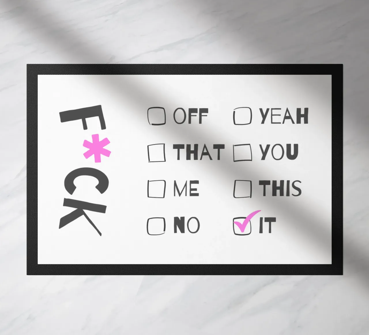 F*ck It – Typography Print zerbino da Roseberry Design