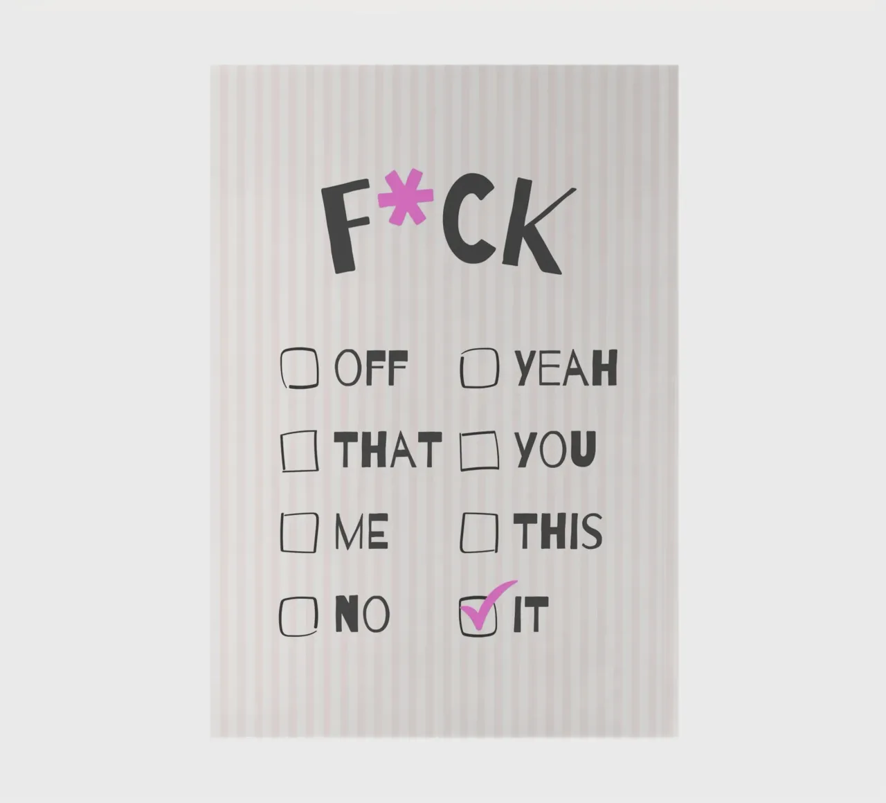 F*ck It – Typography Print notebook by Roseberry Design