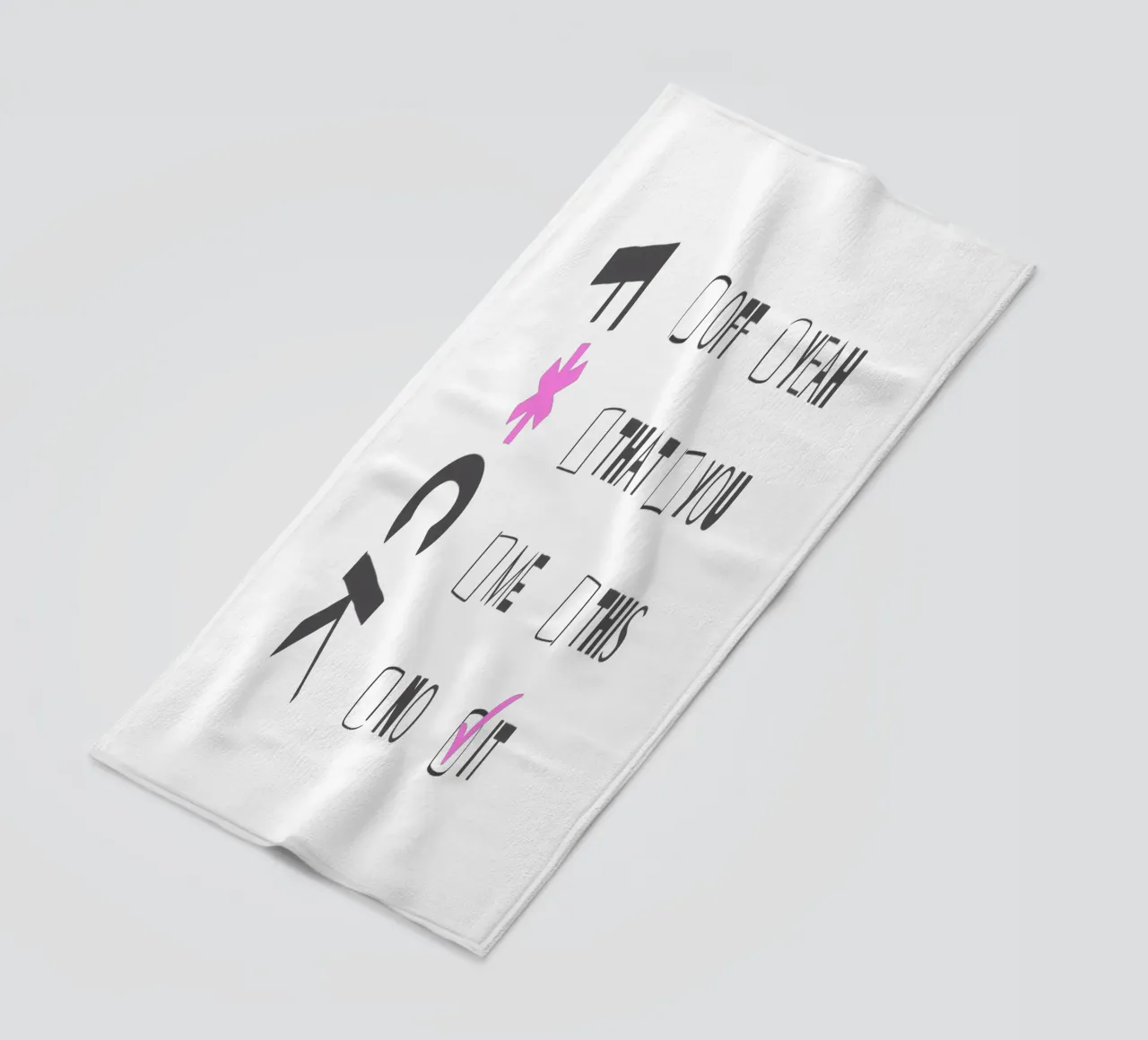 F*ck It – Typography Print telo mare da Roseberry Design