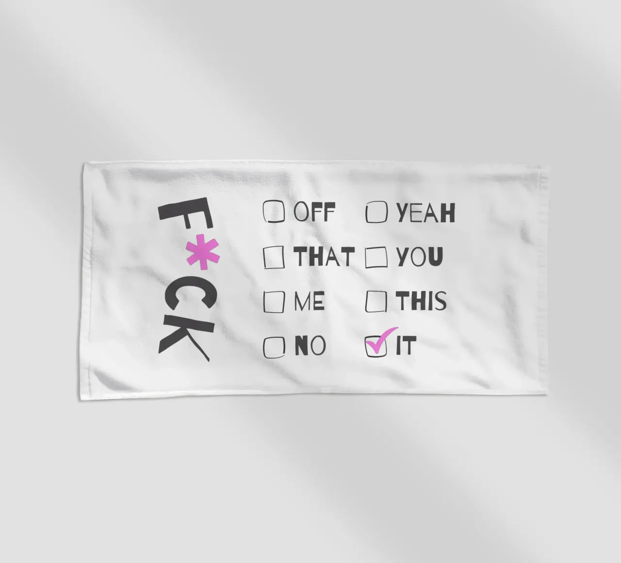 F*ck It – Typography Print telo mare da Roseberry Design