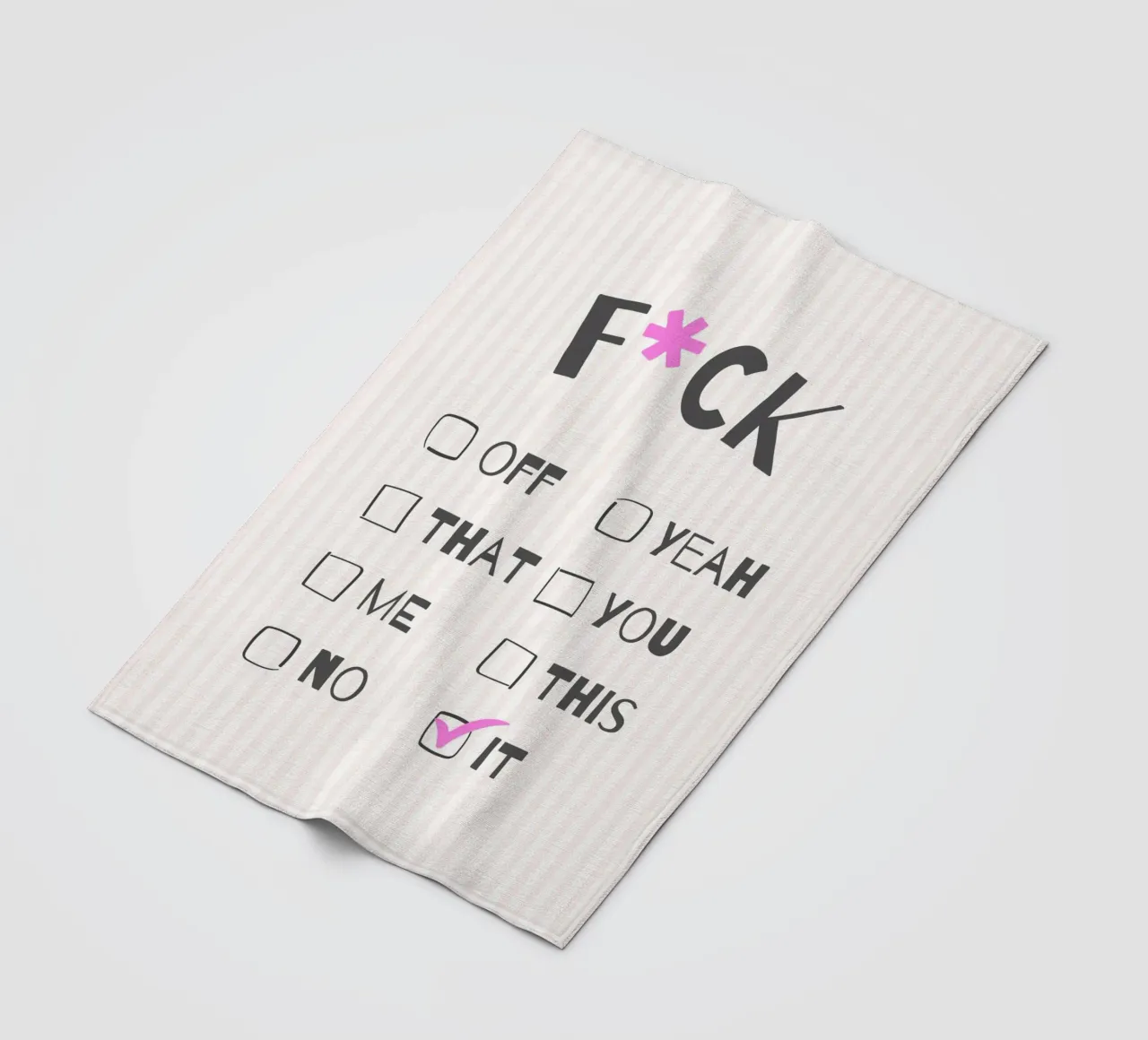 F*ck It – Typography Print coperta in pile da Roseberry Design
