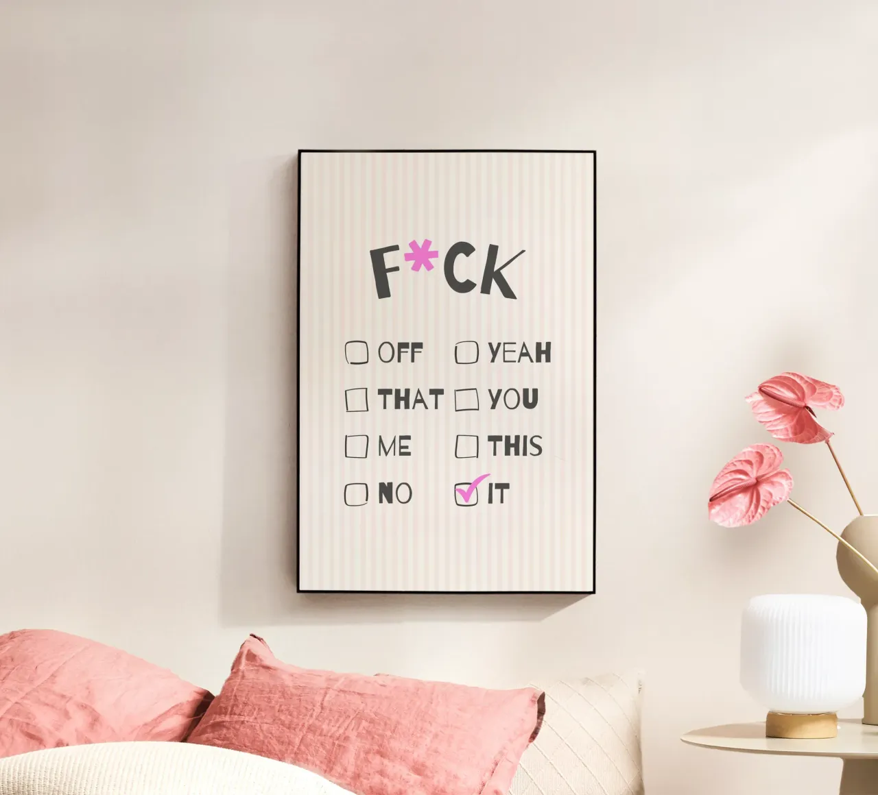 F*ck It – Typography Print plexiglass da Roseberry Design
