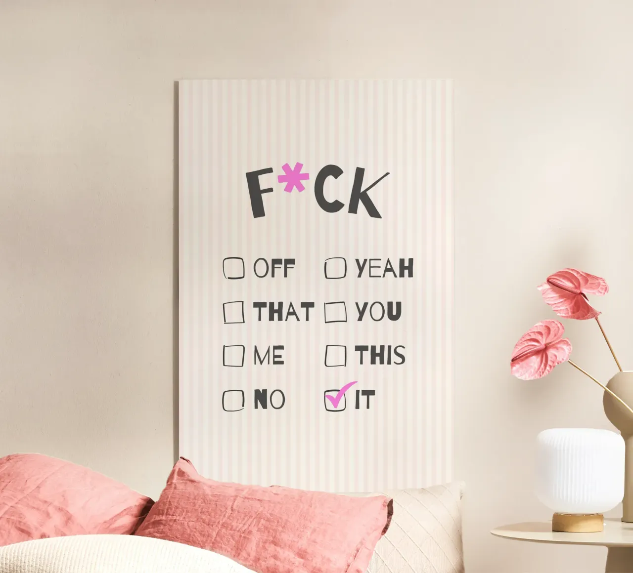 F*ck It – Typography Print plexiglass da Roseberry Design