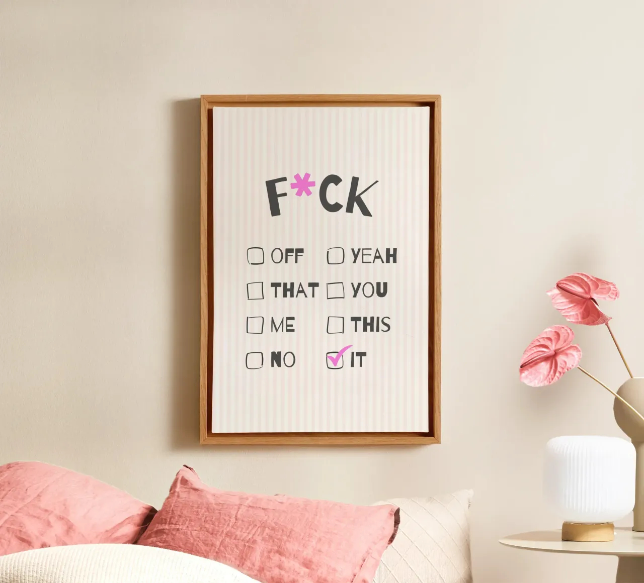 F*ck It – Typography Print tela da Roseberry Design